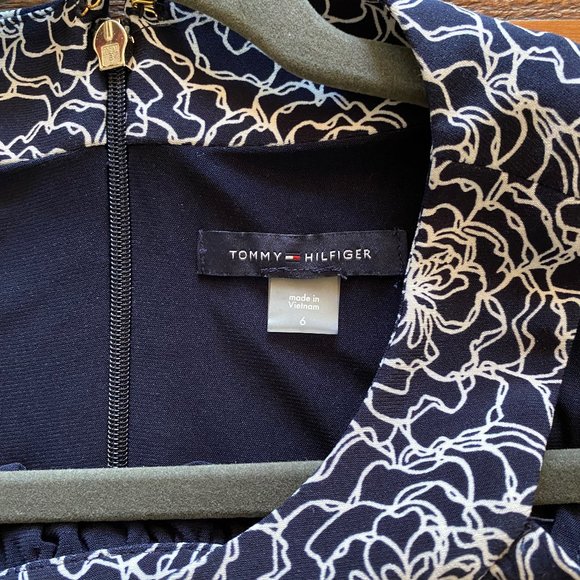 Tommy Hilfiger Navy /White Sleeveless Floral Dress Sz:6 NWOT - Picture 6 of 12